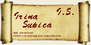 Irina Šupica vizit kartica